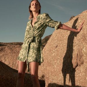 ZARA Printed Shirt Dress in Size XL